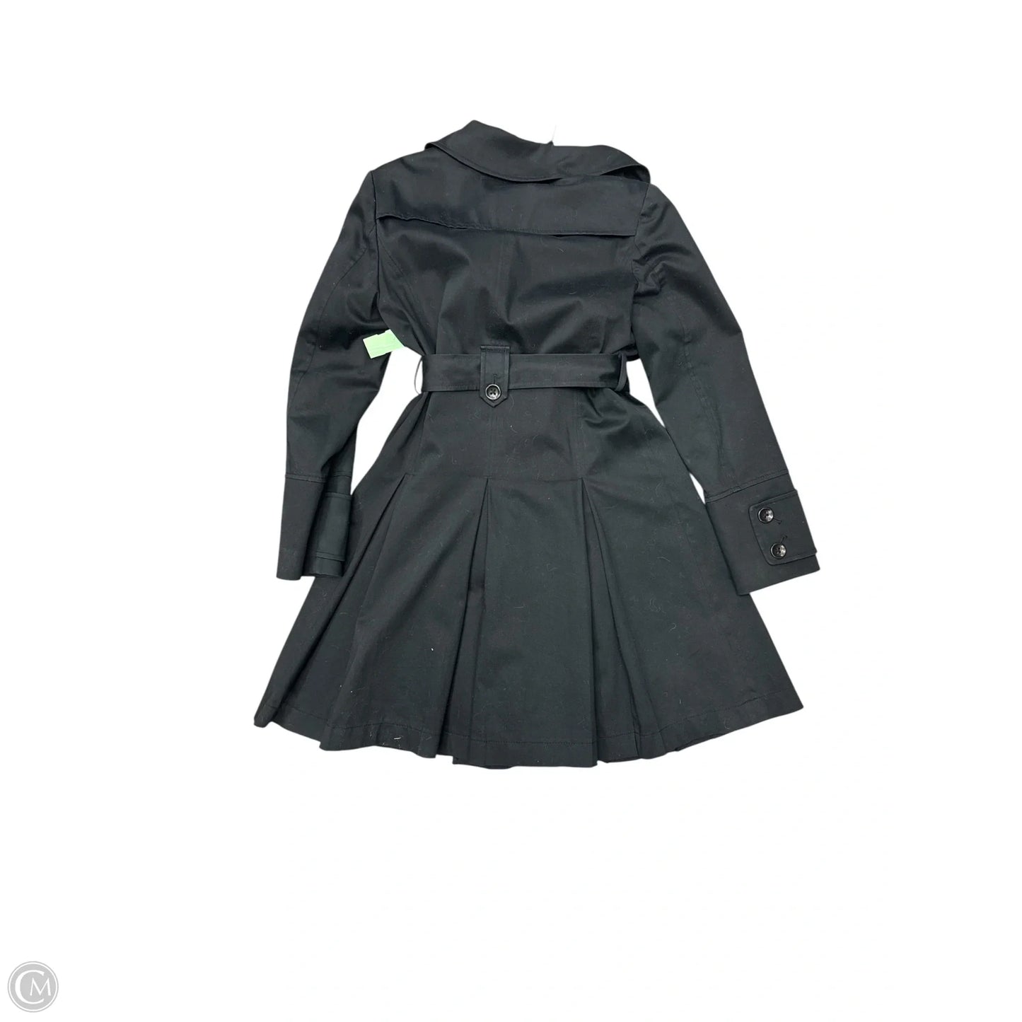 Coat Trench Coat By Clothes Mentor In Black, Size: M