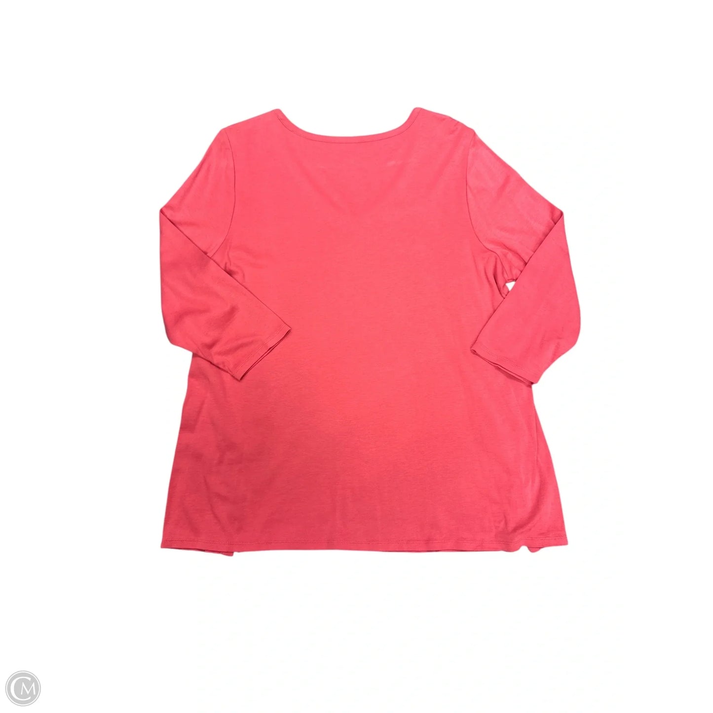 Top 3/4 Sleeve By J. Jill In Coral, Size: L