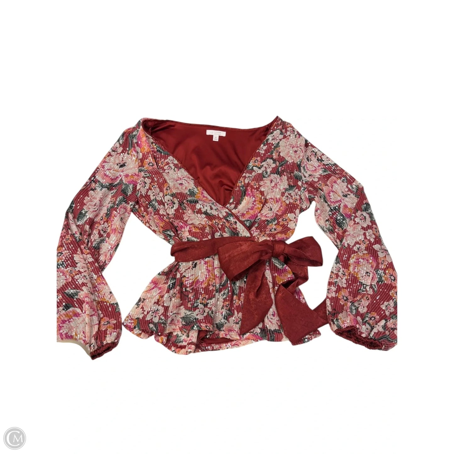 Blouse Long Sleeve By Lc Lauren Conrad In Floral Print, Size: M