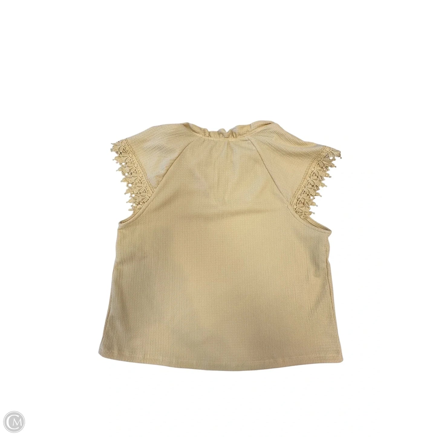 Top Short Sleeve By Iris In Yellow, Size: L
