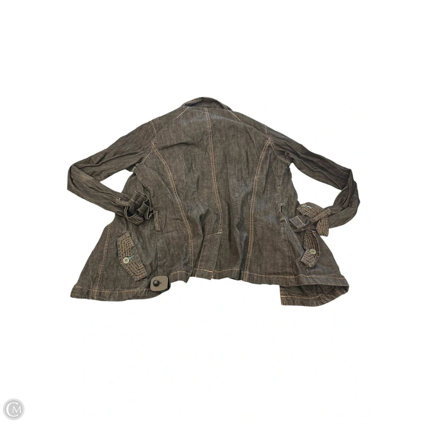 Jacket Denim By Clothes Mentor In Black, Size: L