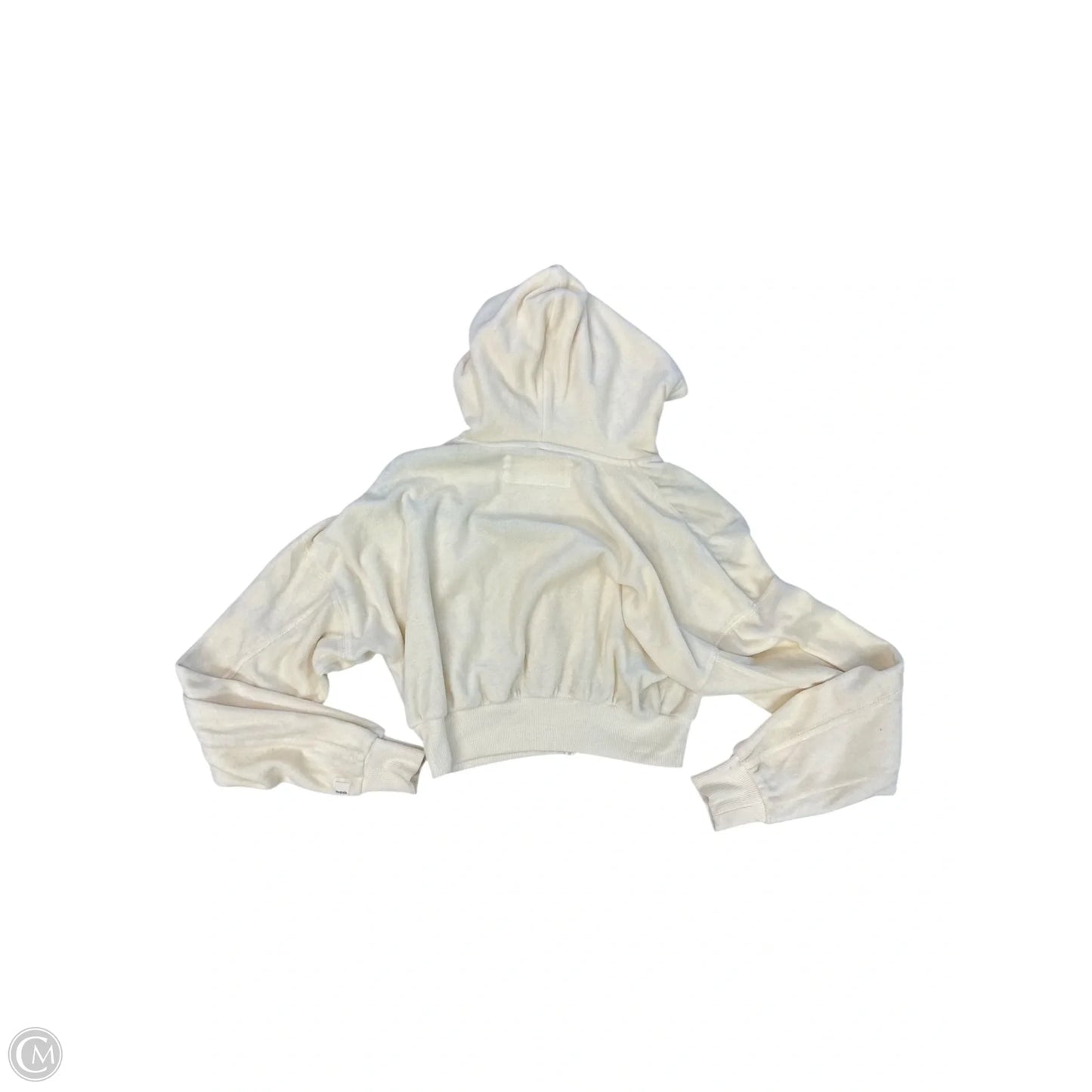 Sweatshirt Hoodie By Clothes Mentor In Cream, Size: S
