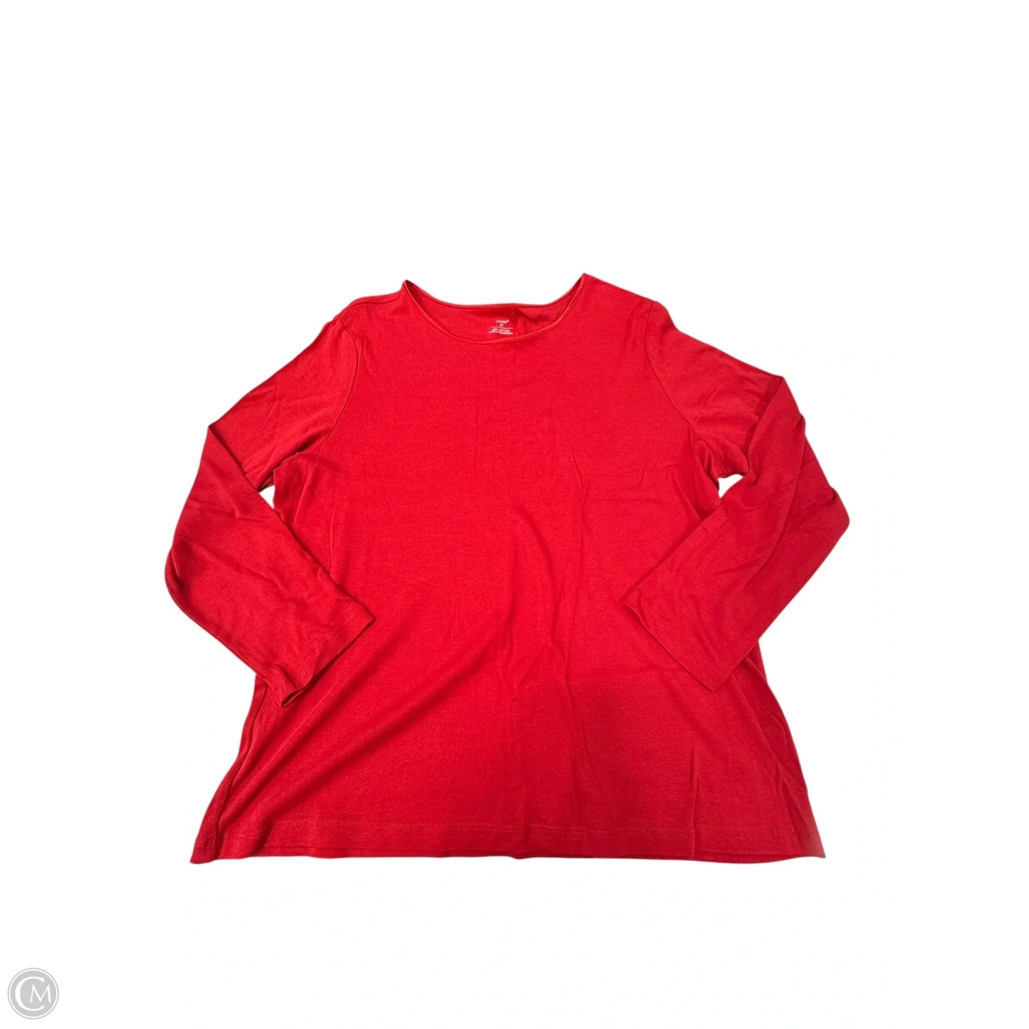 Top Long Sleeve By Cj Banks In Red, Size: 1x