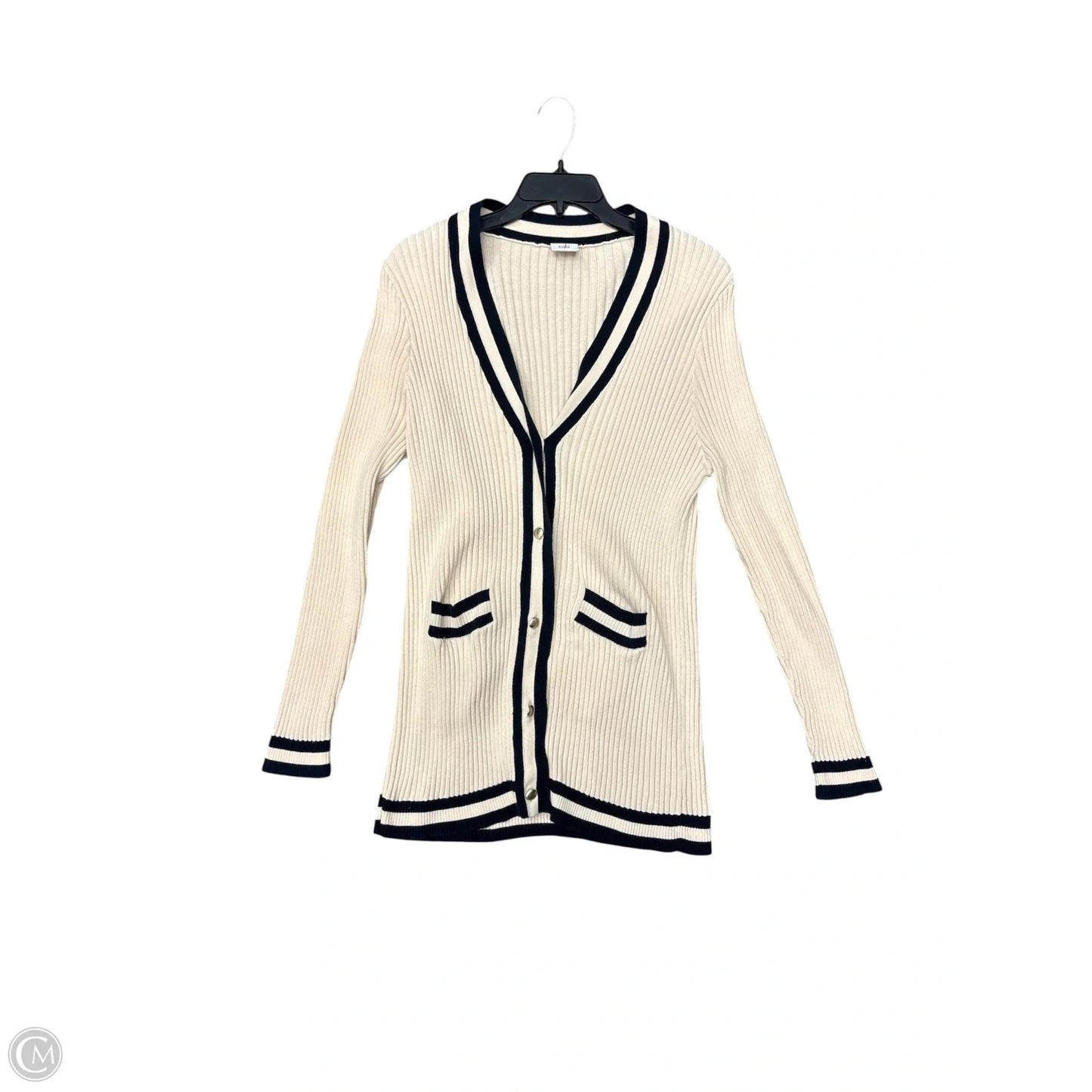 Sweater Cardigan By Cabi In Cream, Size: L
