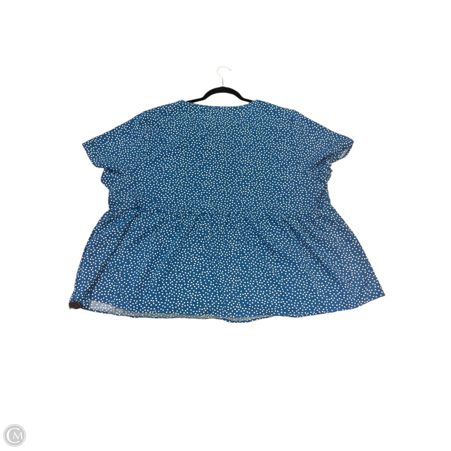 Blouse Short Sleeve By Shein In Blue, Size: 4x