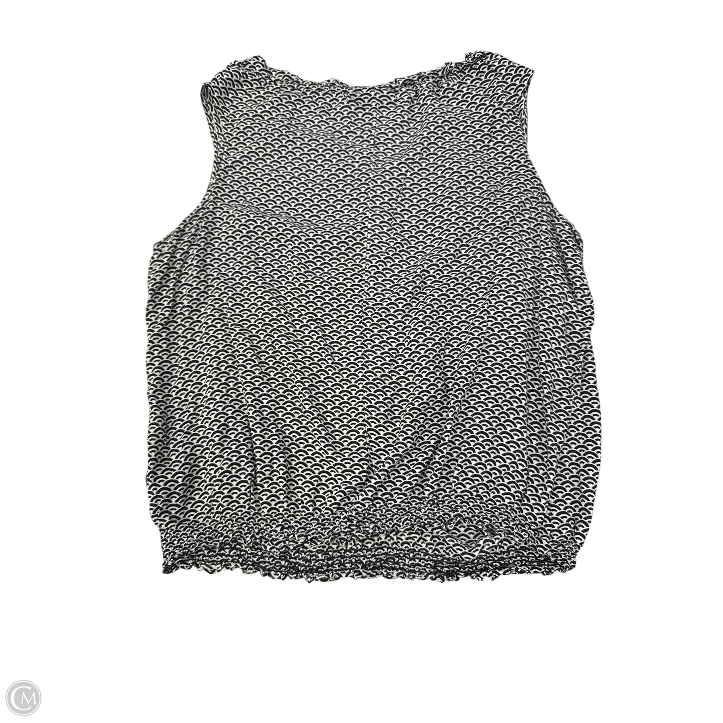 Top Sleeveless By Ana In Black & White, Size: 2x
