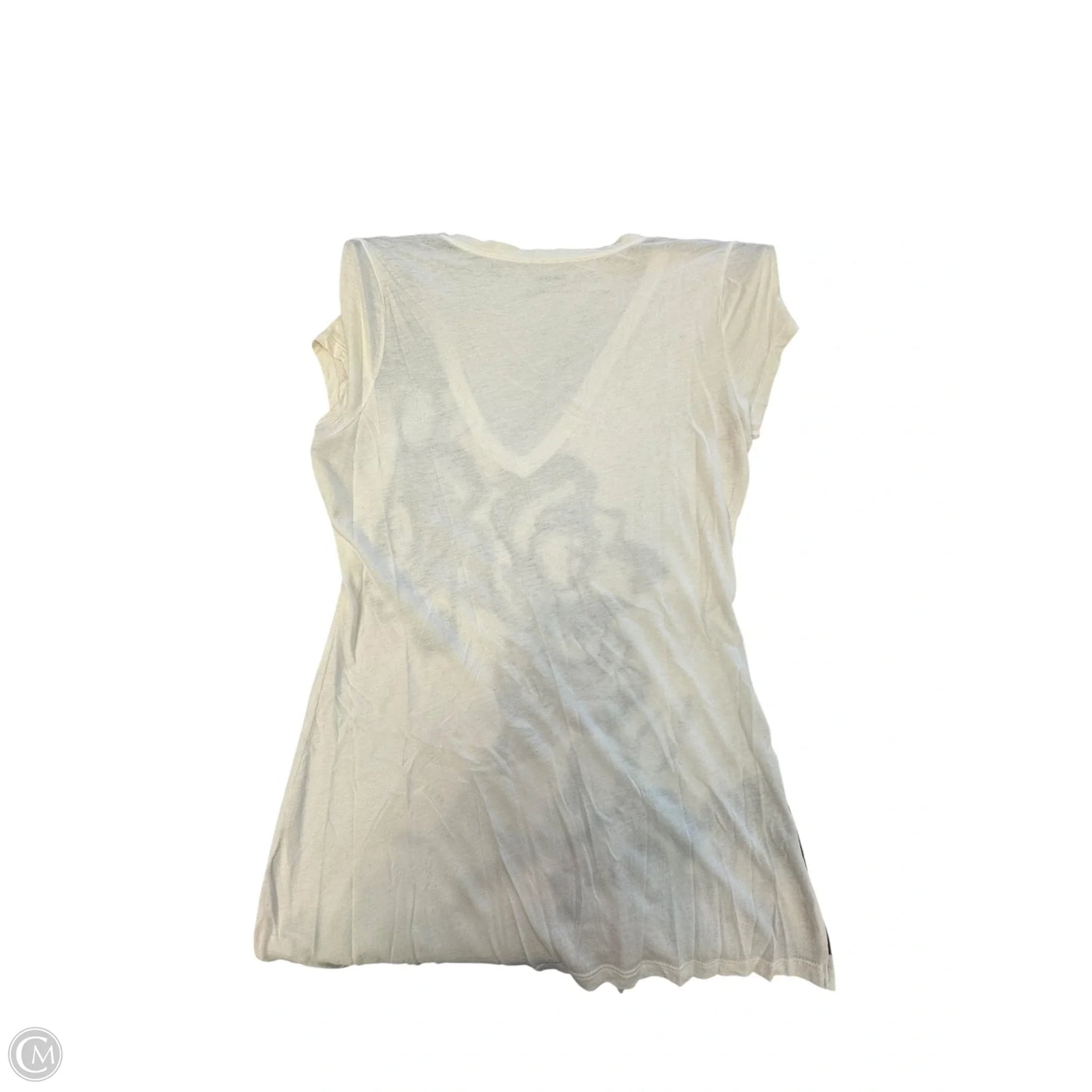 Top Short Sleeve By Express In White, Size: L