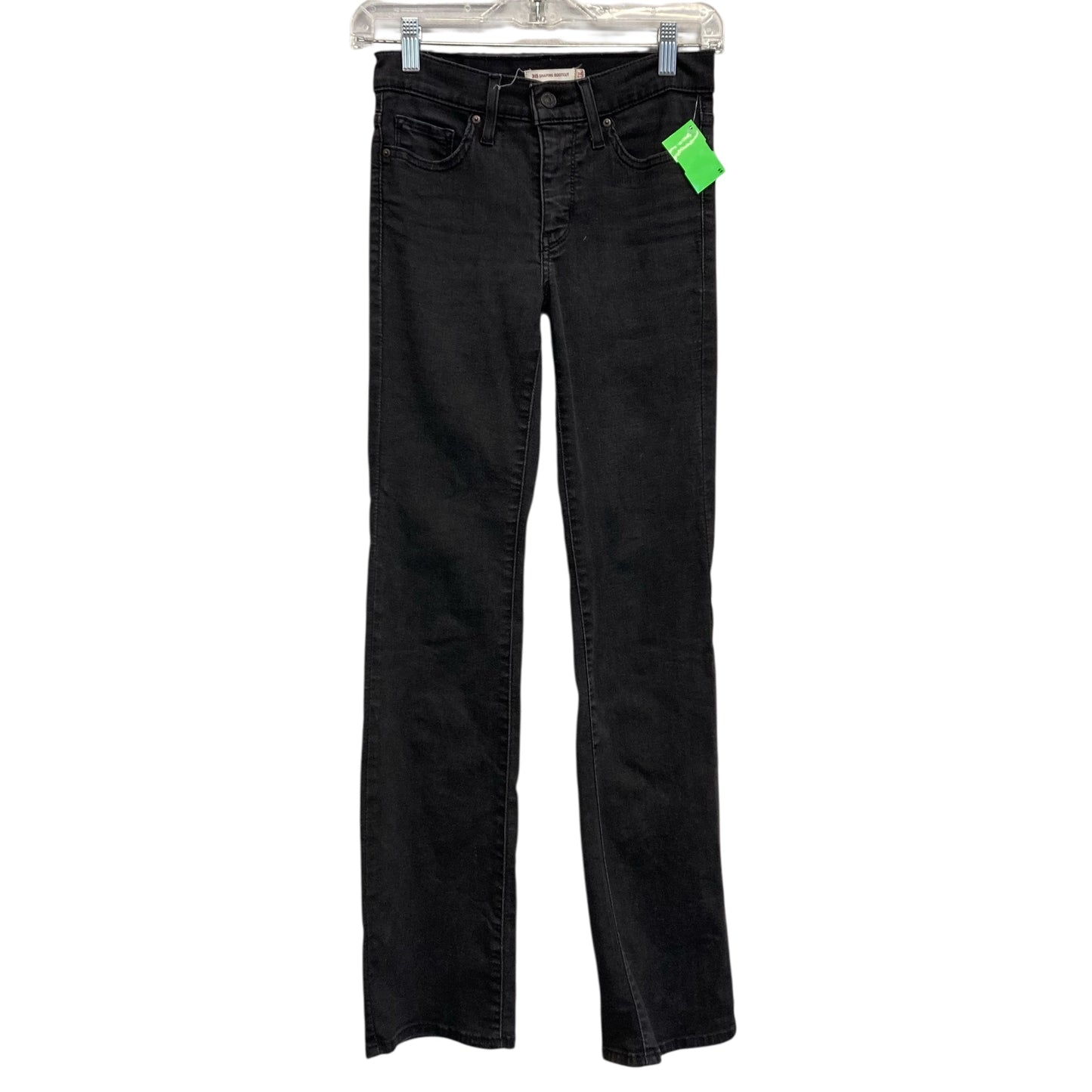 Jeans Boot Cut By Levis In Black Denim, Size:2