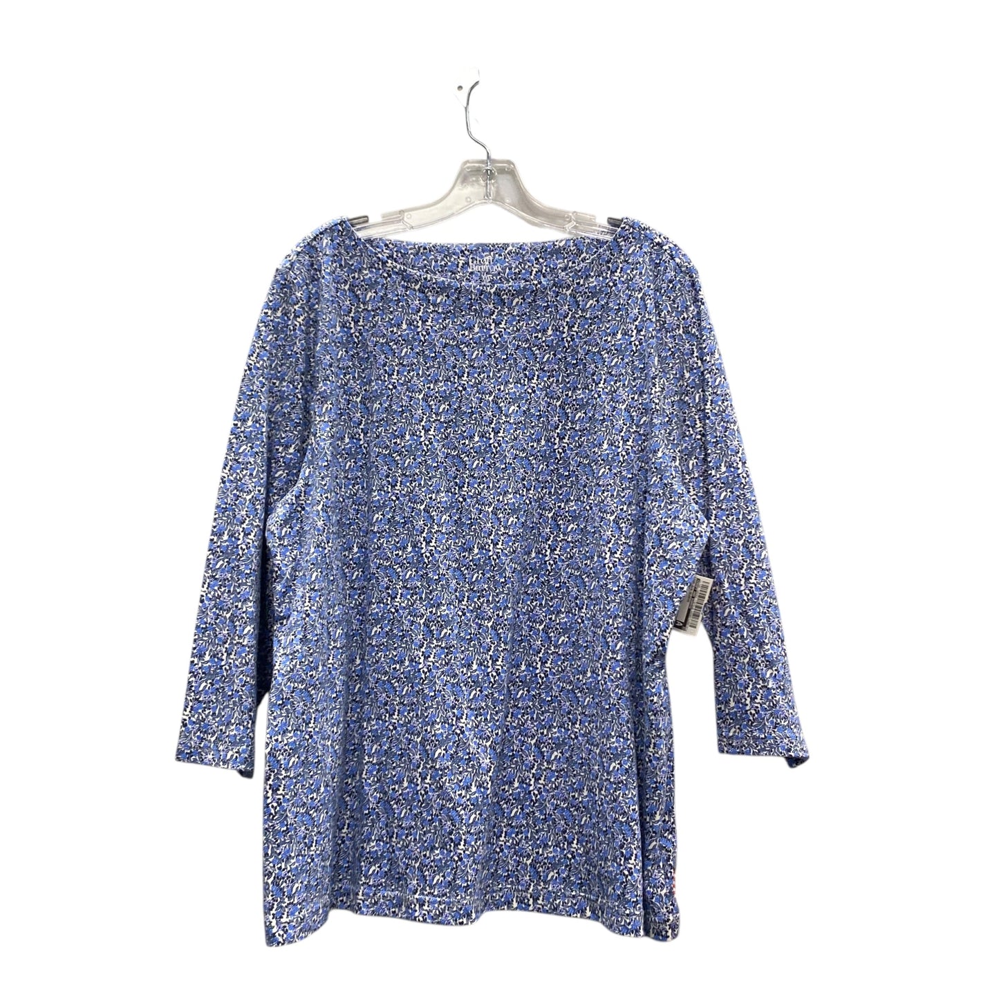 Top 3/4 Sleeve By Croft And Barrow In Blue, Size:1X