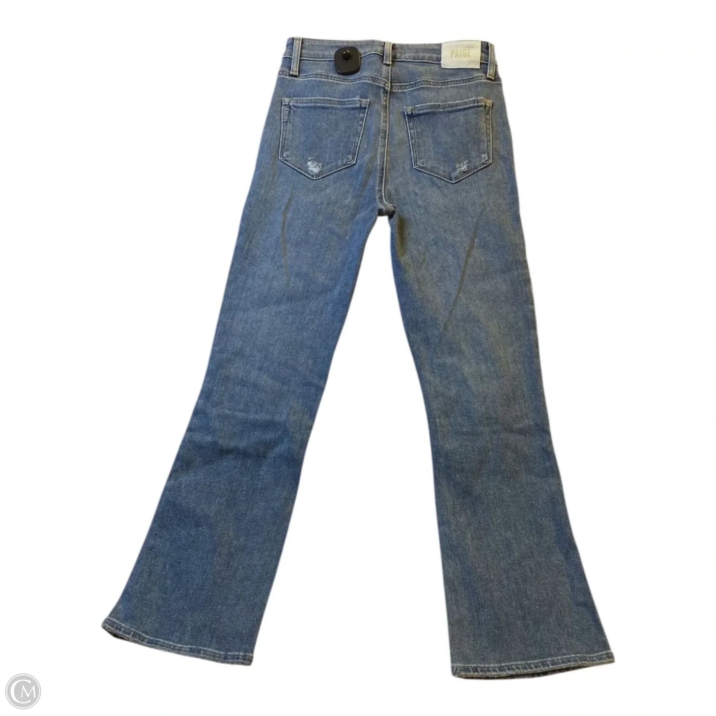 Jeans Straight By Paige In Blue Denim, Size: 4