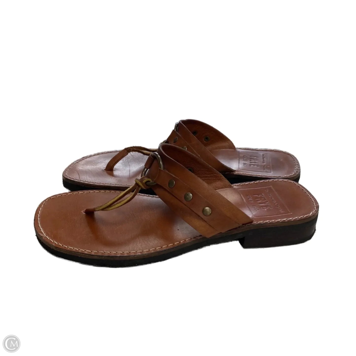 Sandals Designer By Frye In Brown, Size: 7