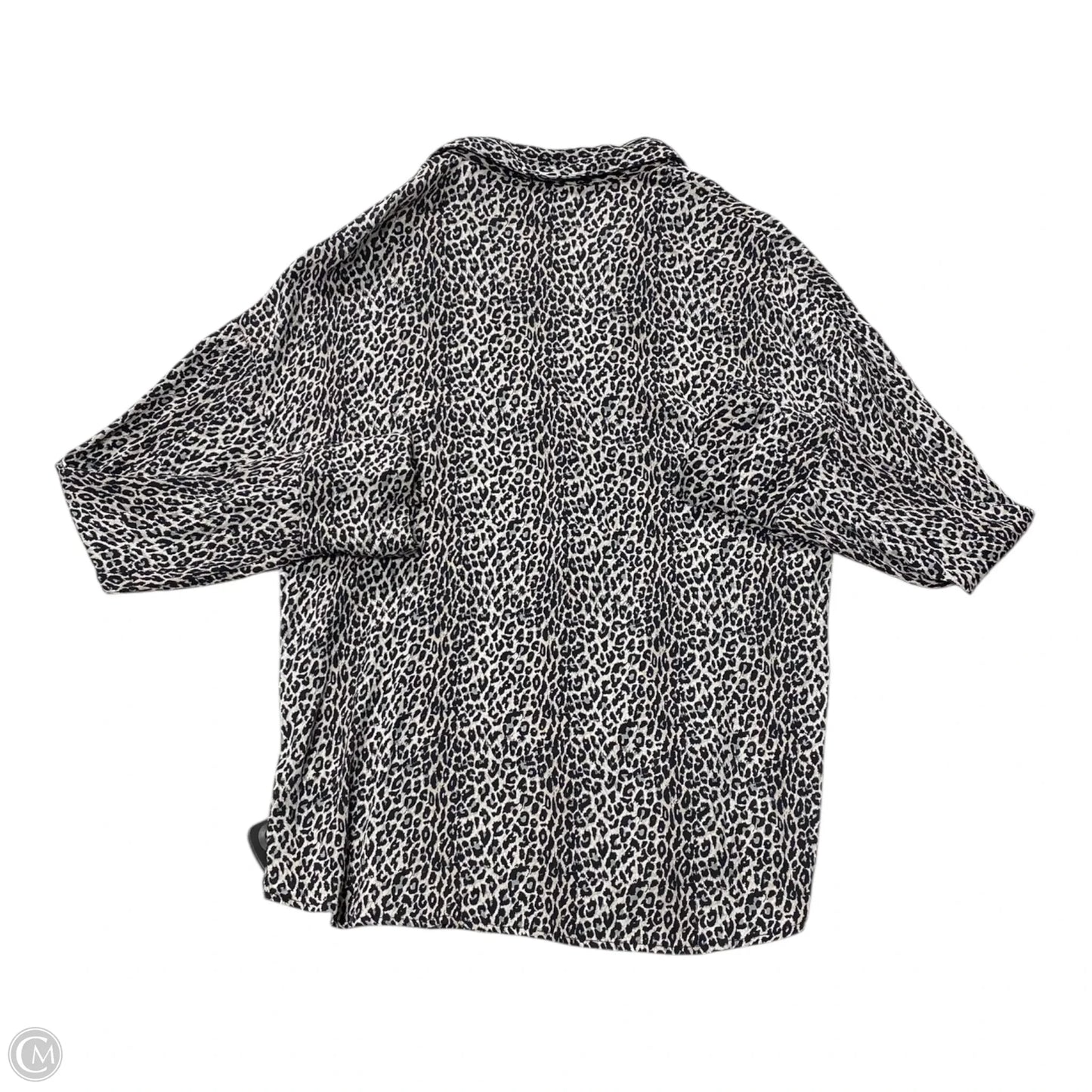 Top Long Sleeve By Peyton Jensen In Animal Print, Size: M