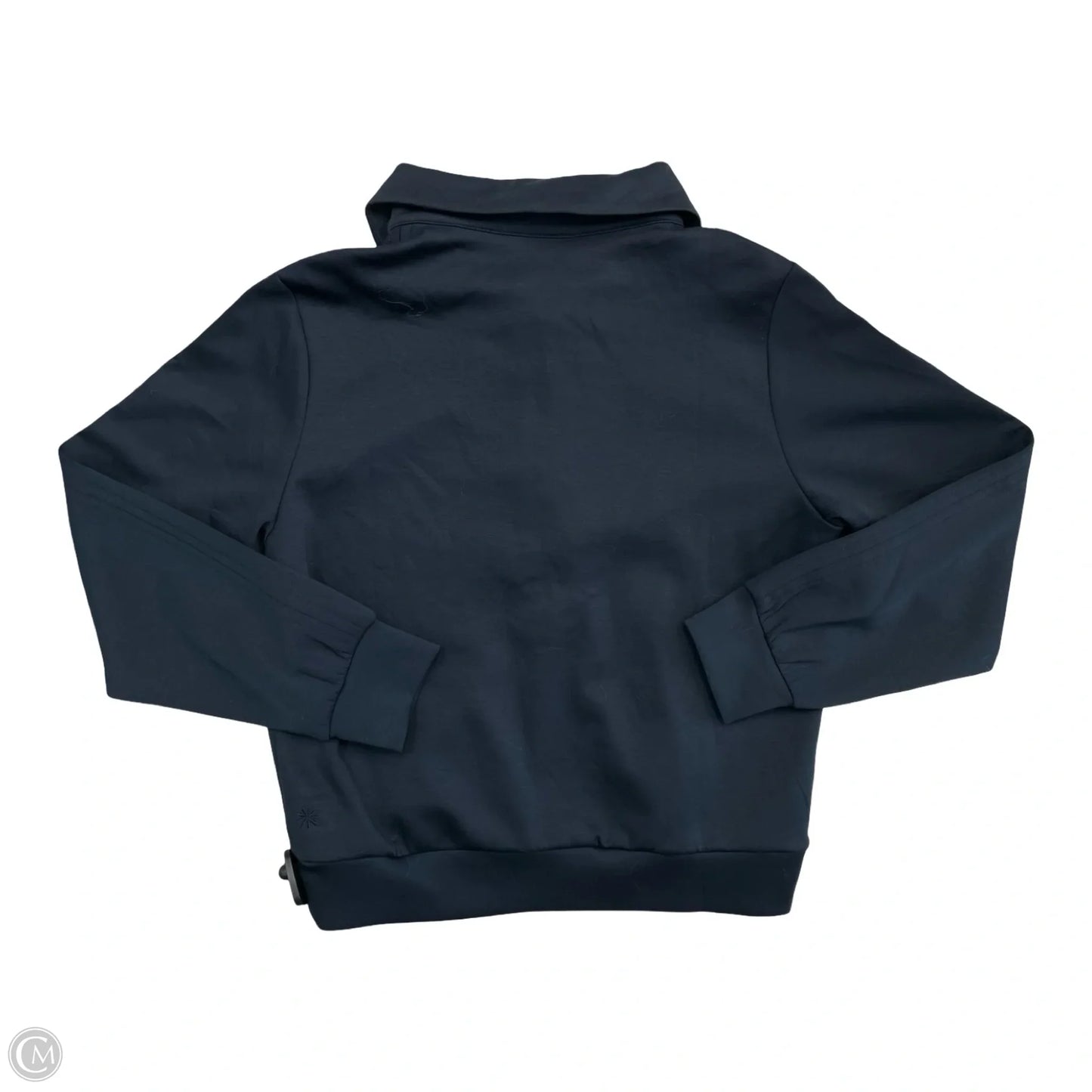 Athletic Top Long Sleeve Collar By Athleta In Navy, Size: M
