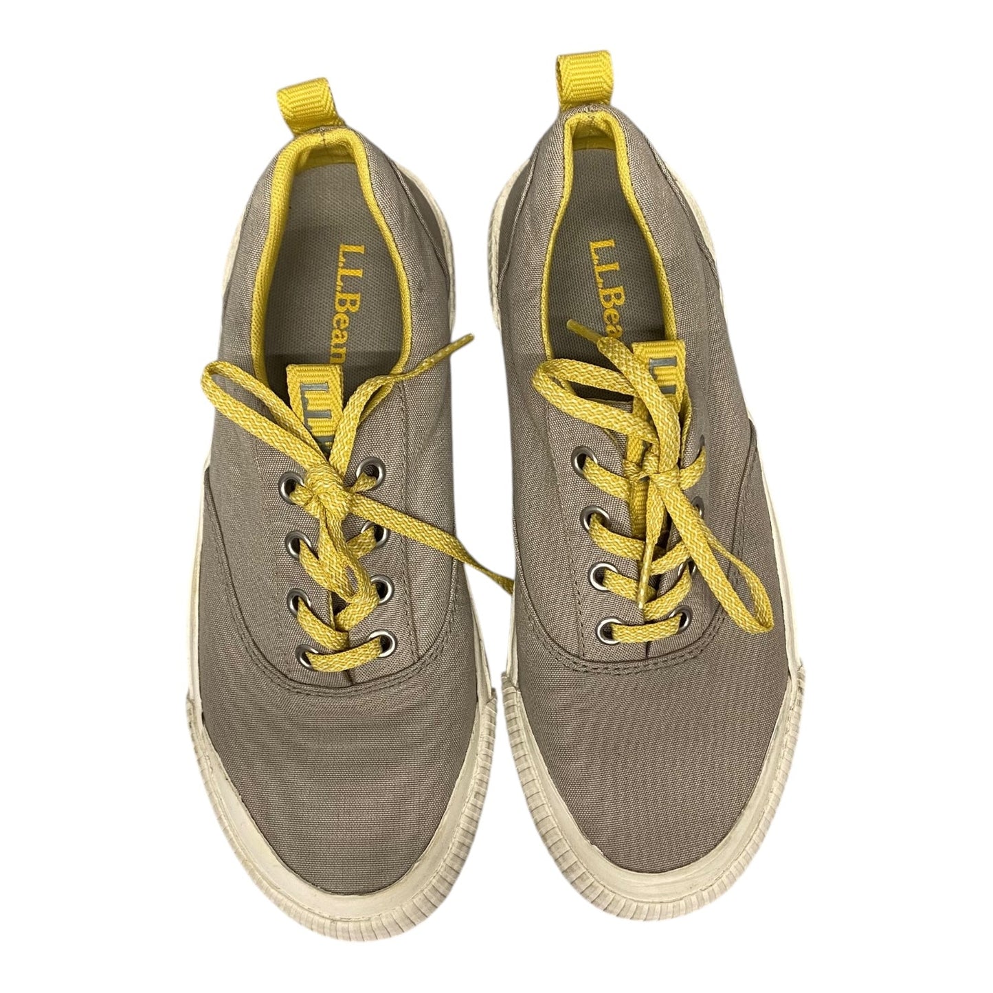 Shoes Athletic By L.L. Bean In Grey & Yellow, Size:6