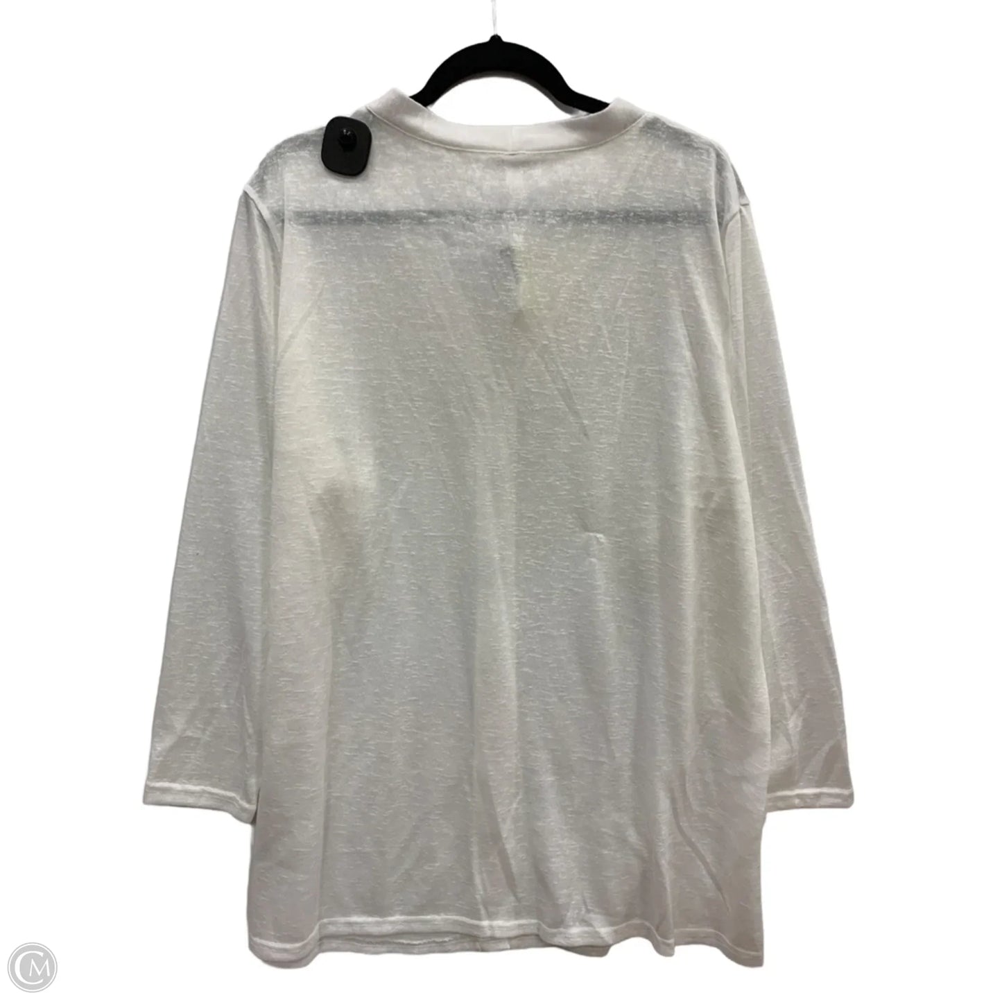 Cardigan By Clothes Mentor In White, Size: 2x