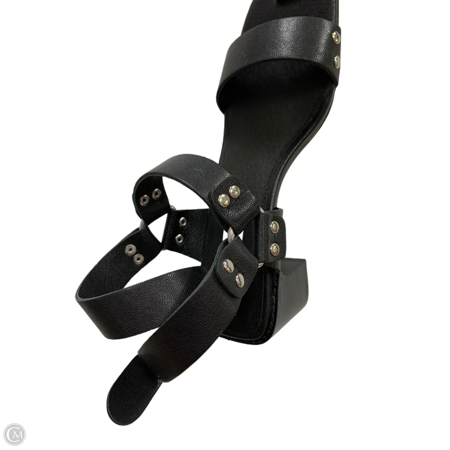 Sandals Heels Block By Clothes Mentor In Black, Size: 6