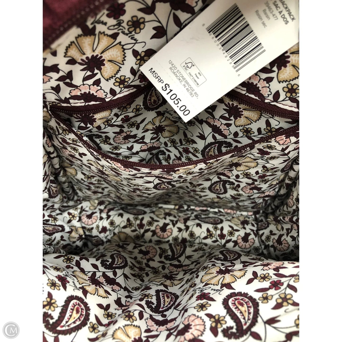 Backpack By Vera Bradley, Size: Small