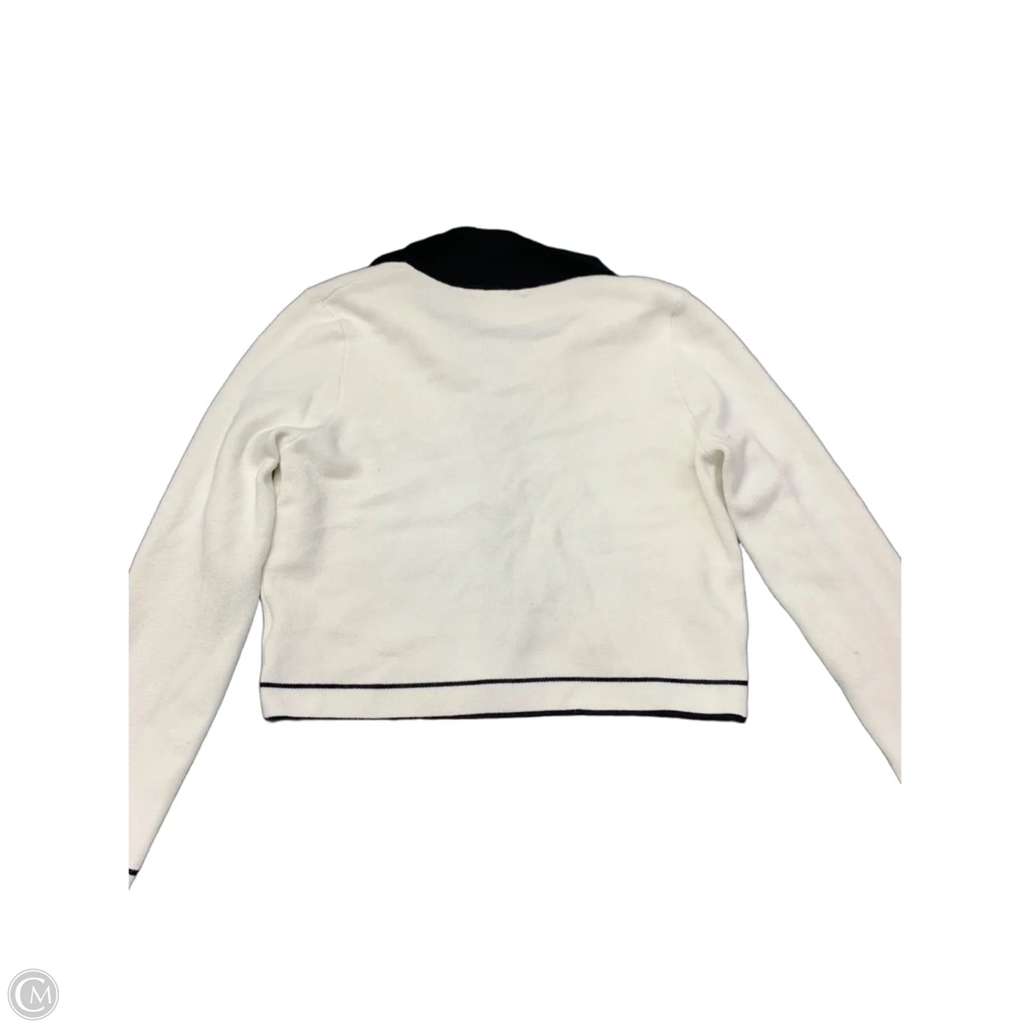 Sweater Cardigan By Emerson Lang In Black & White, Size: L