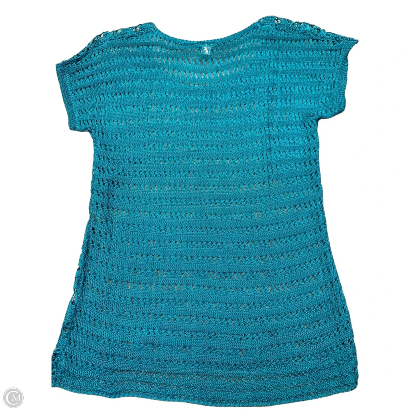 Top Short Sleeve By Chicos In Teal, Size: Xl