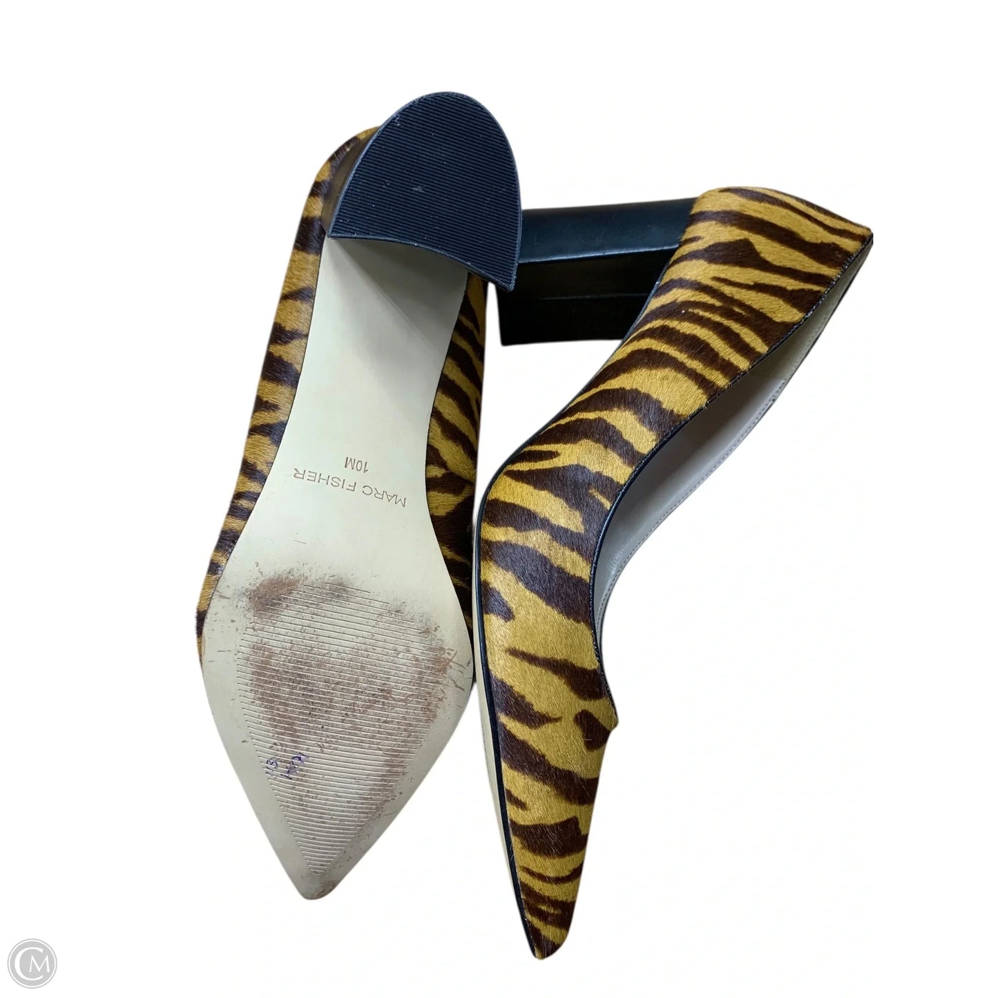 Shoes Heels Block By Marc Fisher In Animal Print, Size: 10