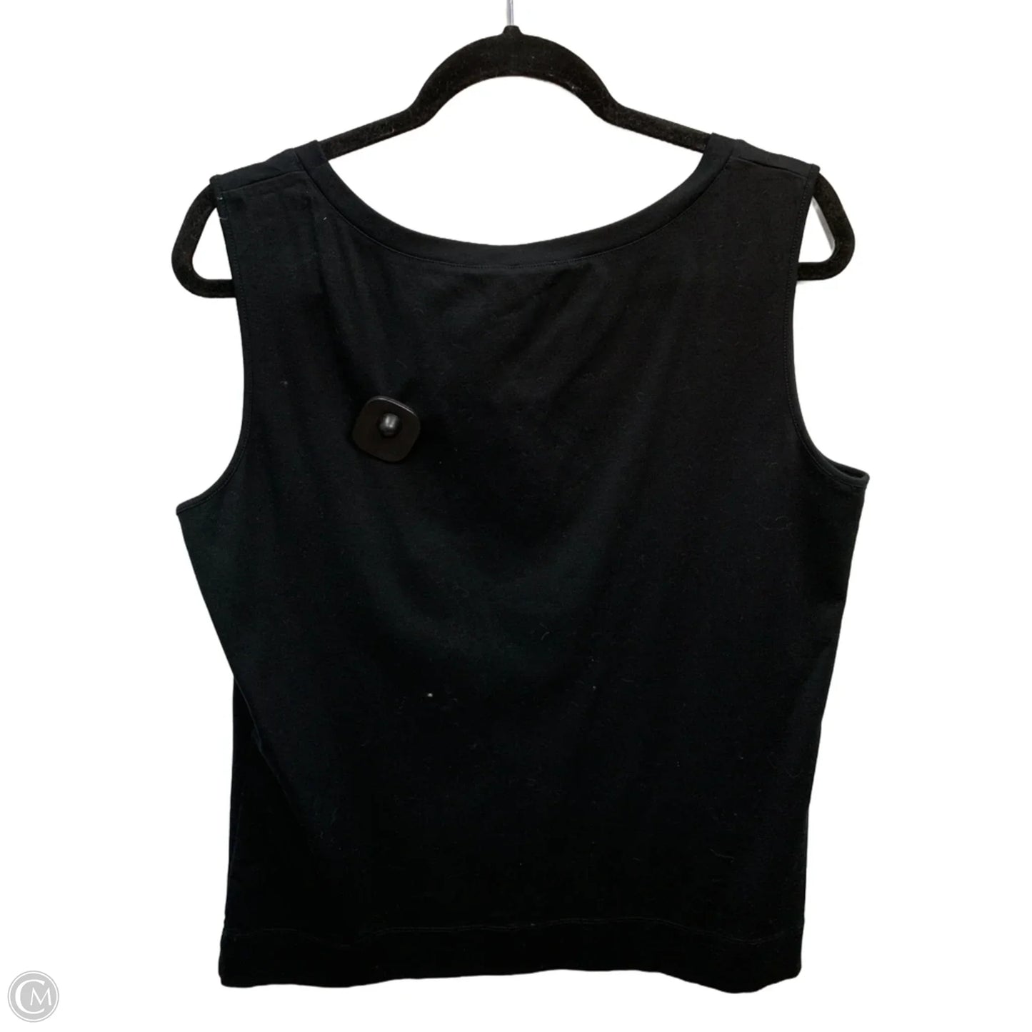 Top Sleeveless Designer By Lafayette 148 In Black, Size: Xl