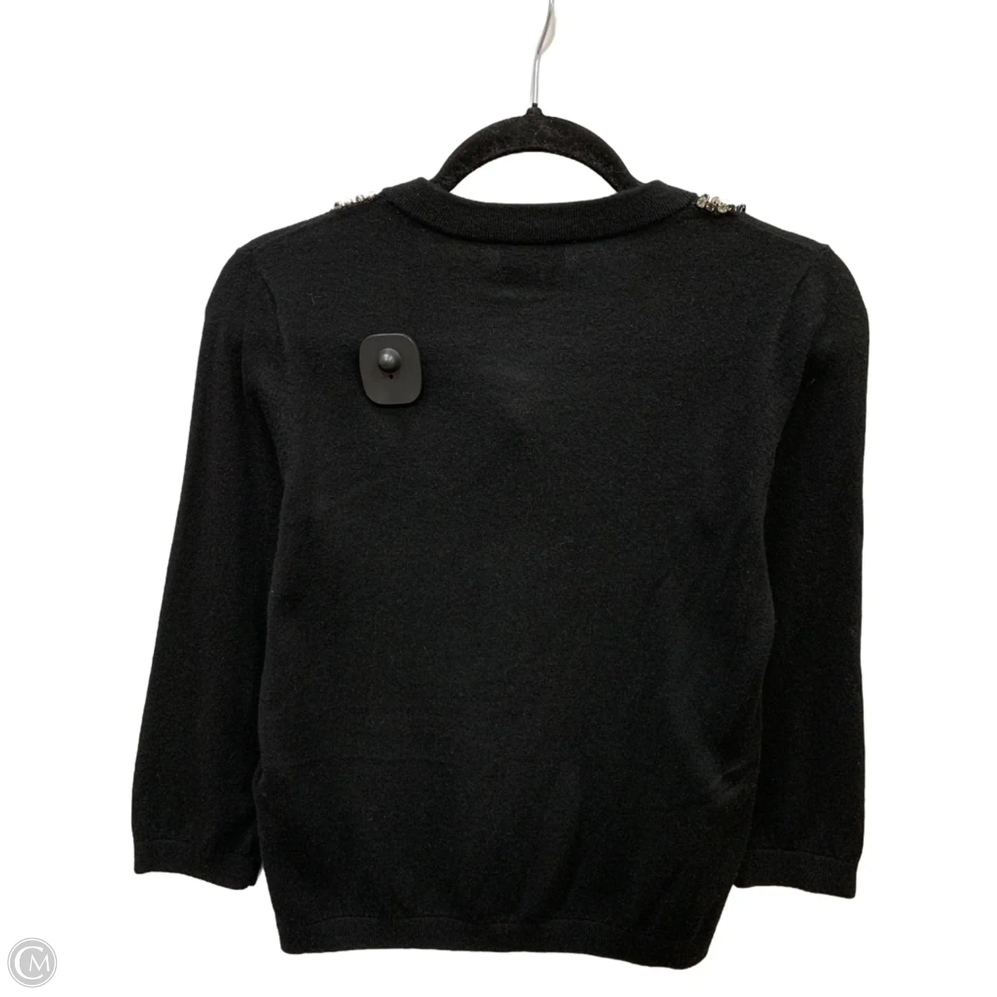 Sweater Cardigan Designer By Kate Spade In Black, Size: S