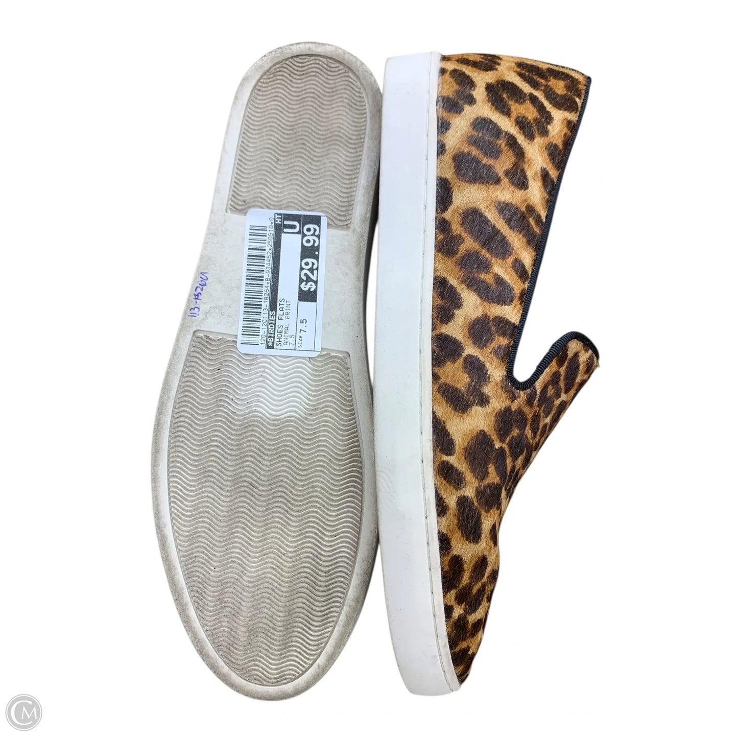 Shoes Flats By Birdies In Animal Print, Size: 7.5