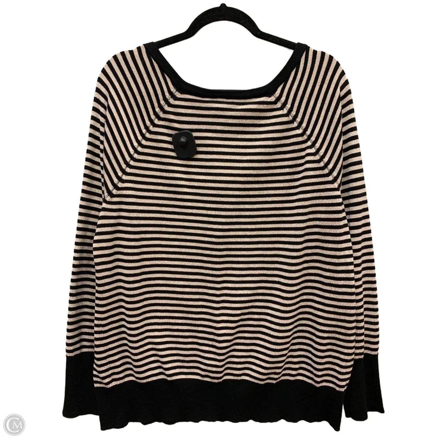 Sweater Cardigan By Lane Bryant In Striped Pattern, Size: 18