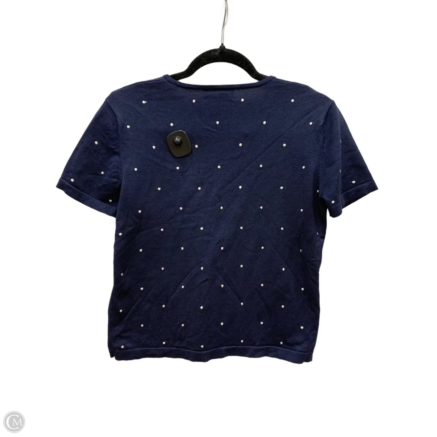 Sweater Short Sleeve By Lauren By Ralph Lauren In Navy, Size: Mp