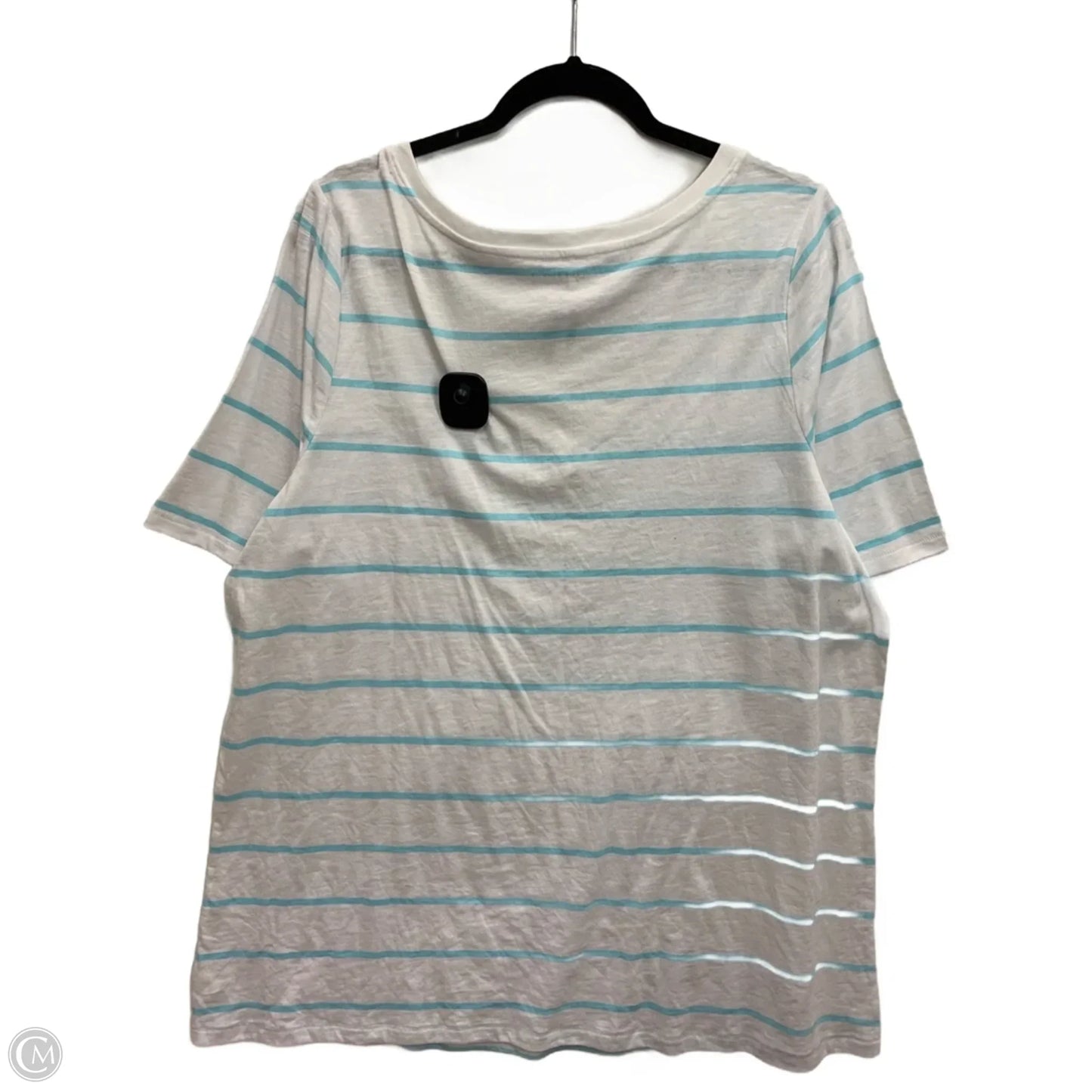 Top Short Sleeve By Lane Bryant In White, Size: 18