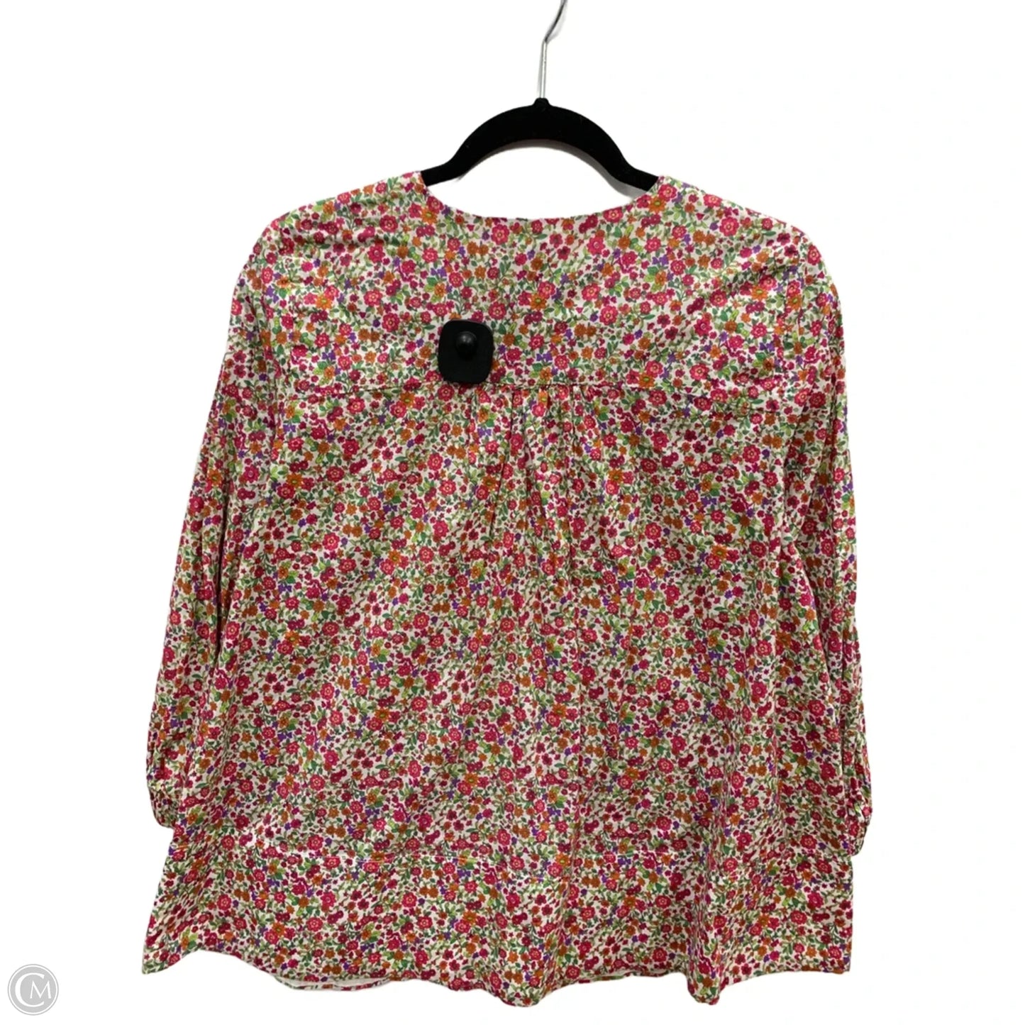 Top Long Sleeve By Pomander Place In Floral Print, Size: L