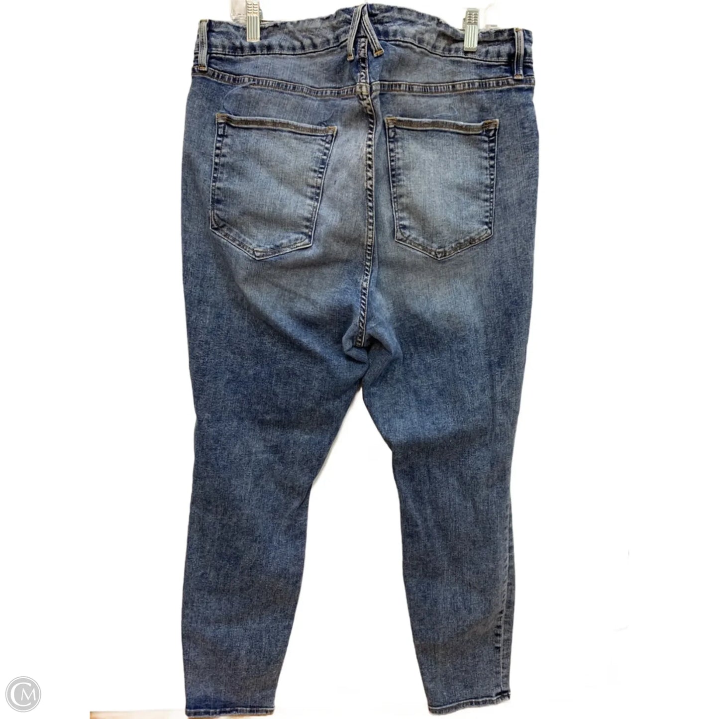 Jeans Skinny By Good American In Blue Denim, Size: 22