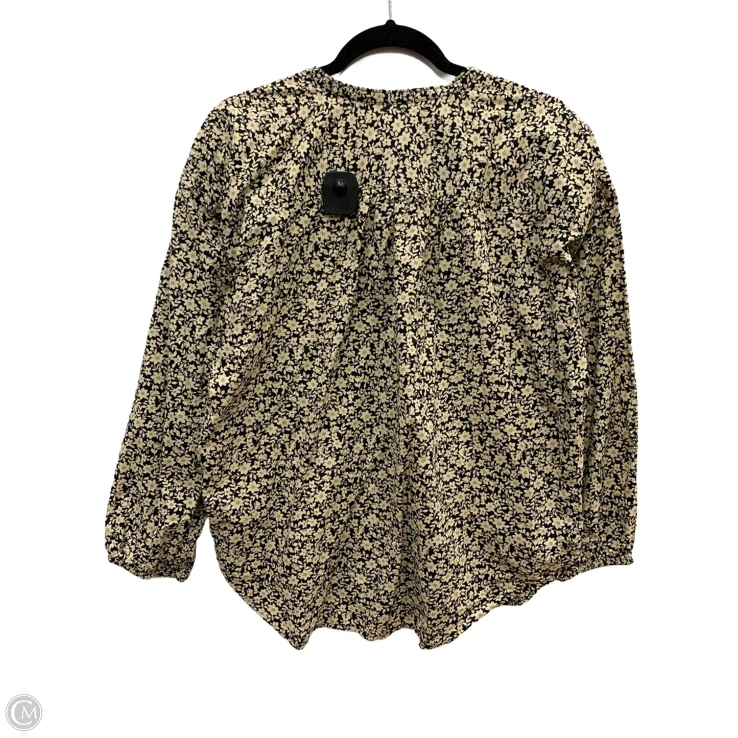 Top Long Sleeve By Free Assembly In Black & Brown, Size: L