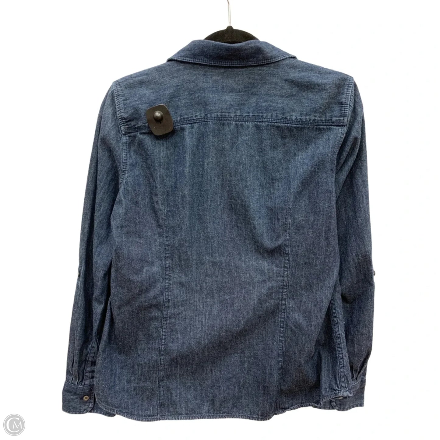 Top Long Sleeve By Talbots In Blue Denim, Size: 10