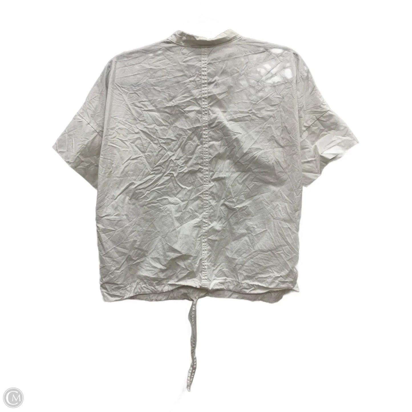 Blouse Short Sleeve By Vince In White, Size: 5