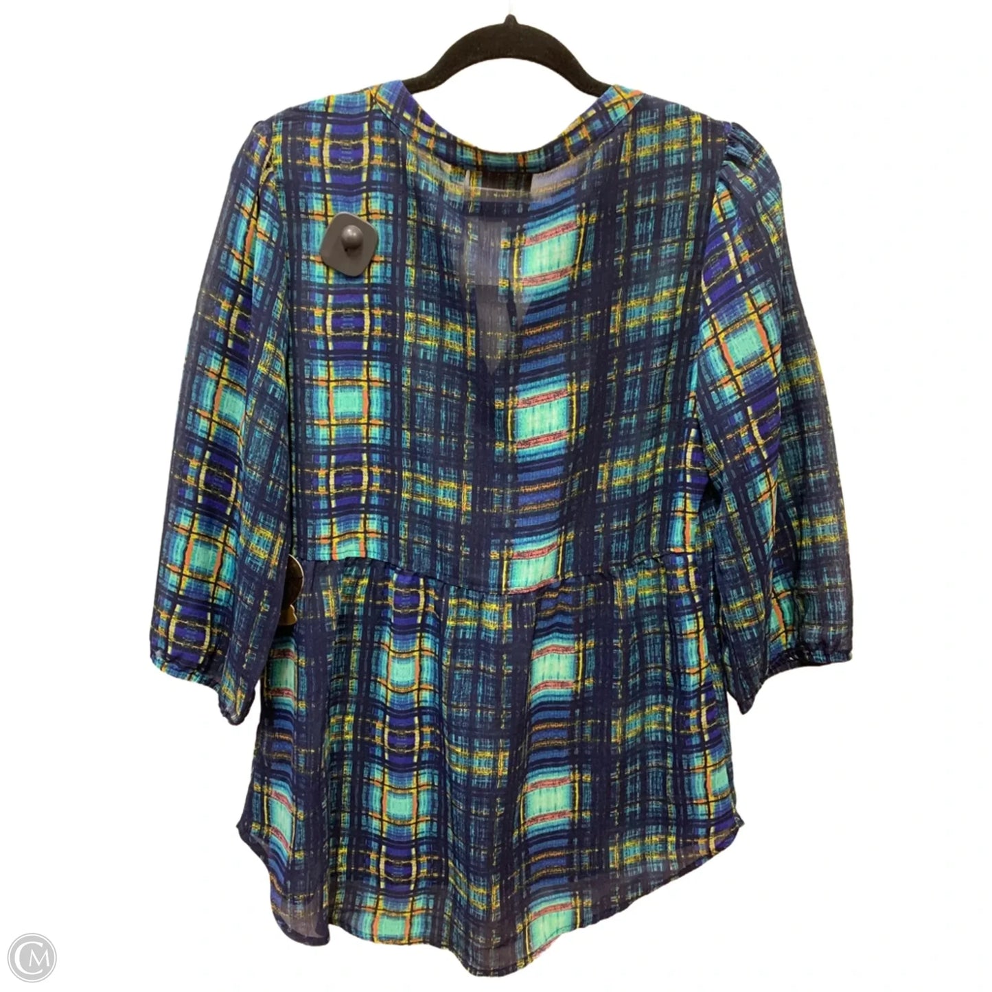 Top Long Sleeve By Clothes Mentor In Blue, Size: Xl