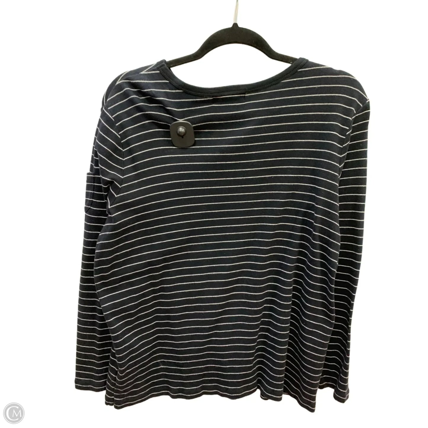 Top Long Sleeve By Lauren By Ralph Lauren In Striped Pattern, Size: 1x