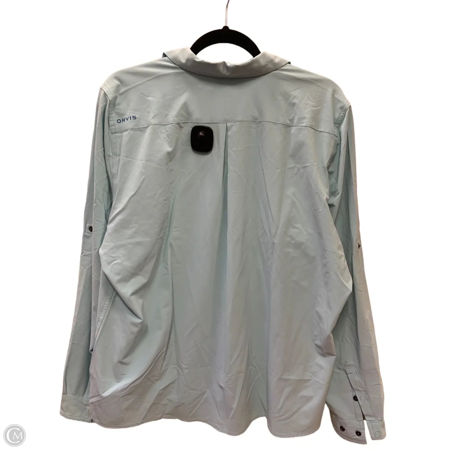 Athletic Top Long Sleeve Collar By Orvis In Blue, Size: Xl