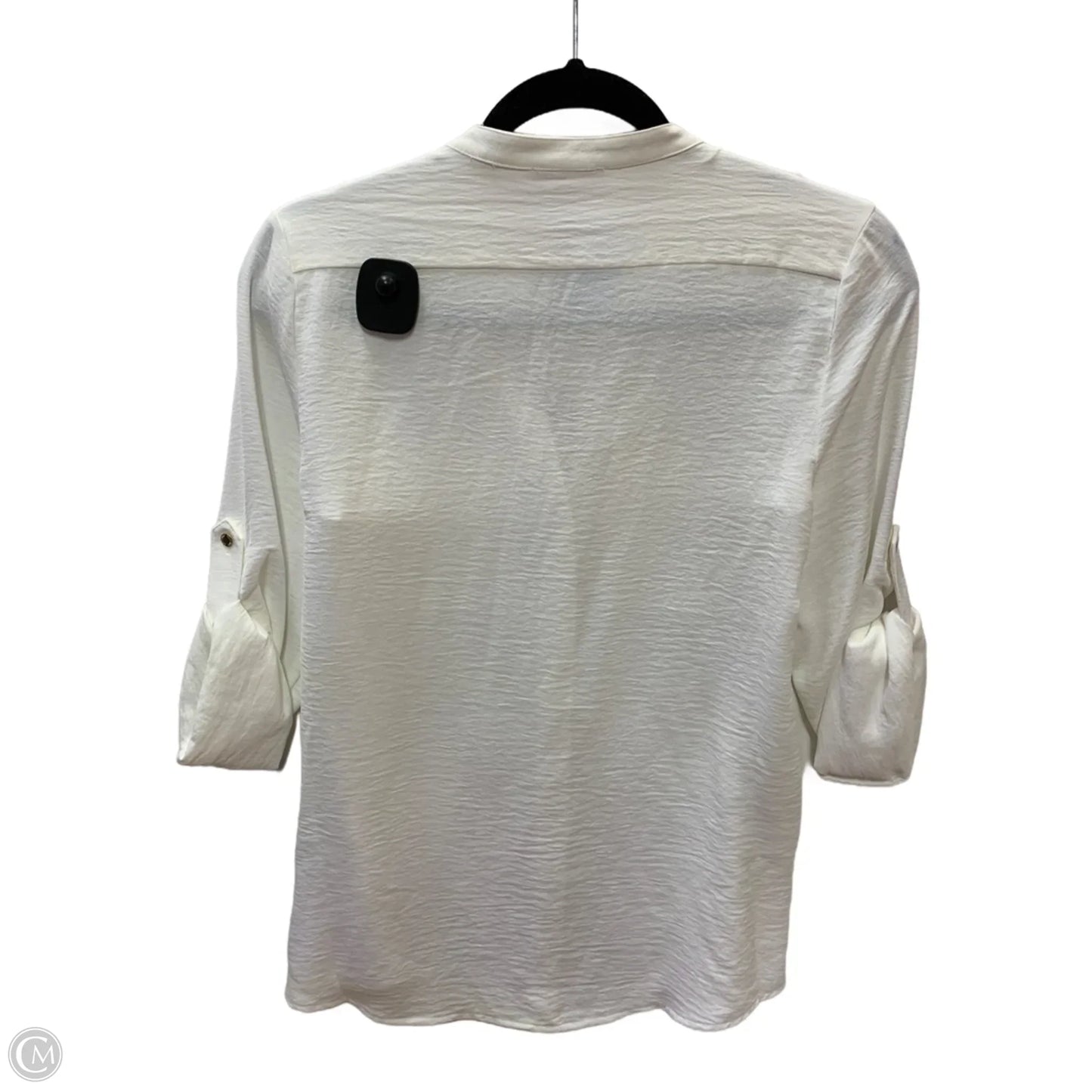 Top Long Sleeve By Calvin Klein In White, Size: Xs