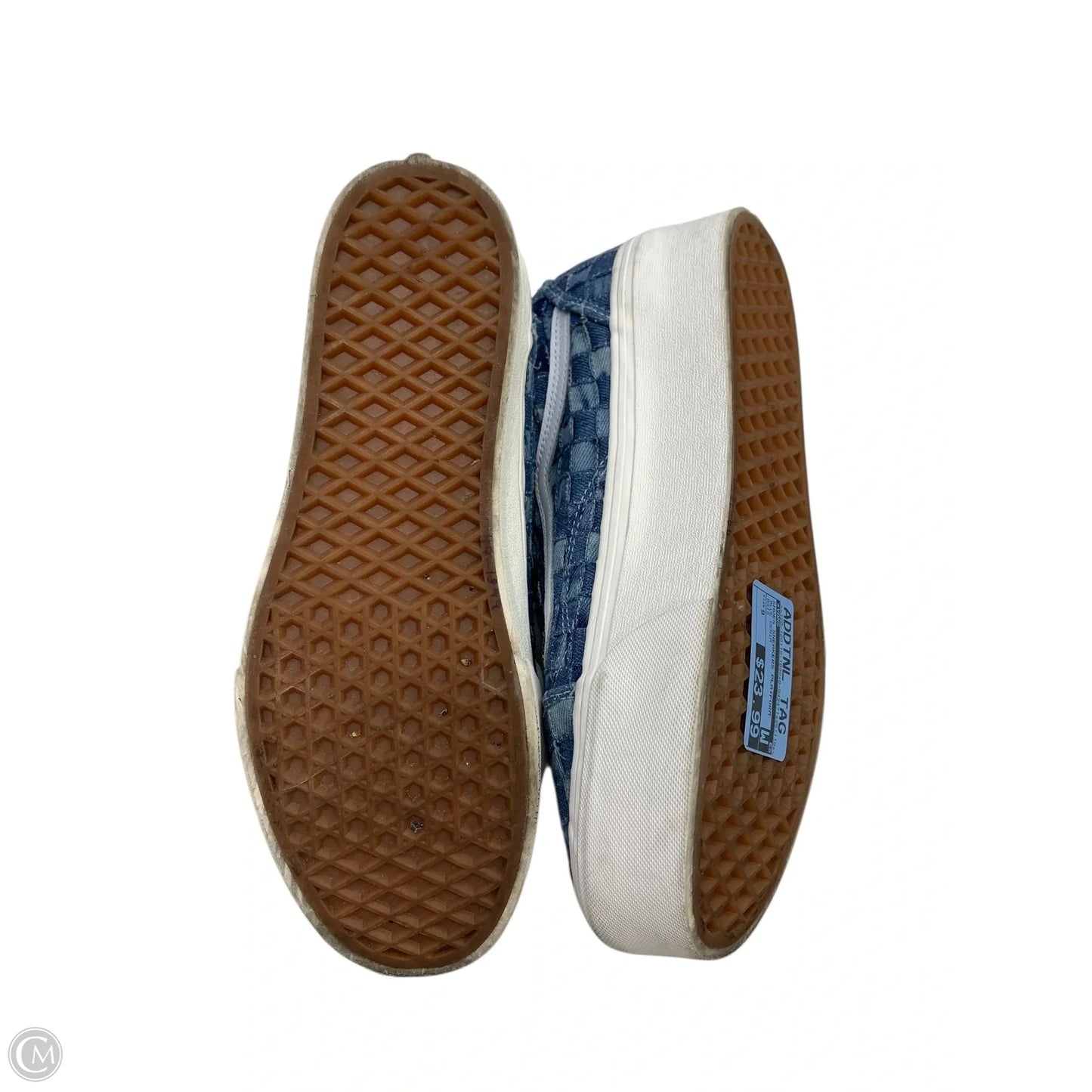 Shoes Sneakers Platform By Vans In Blue Denim, Size: 9