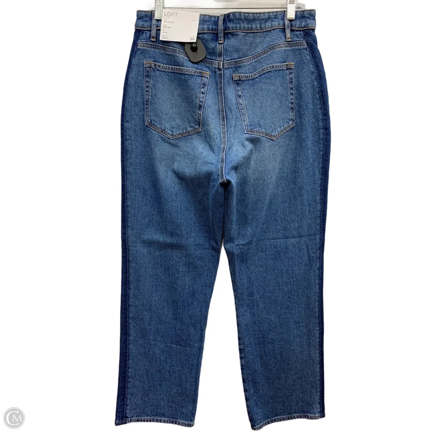 Jeans Straight By Loft In Blue Denim, Size: 10