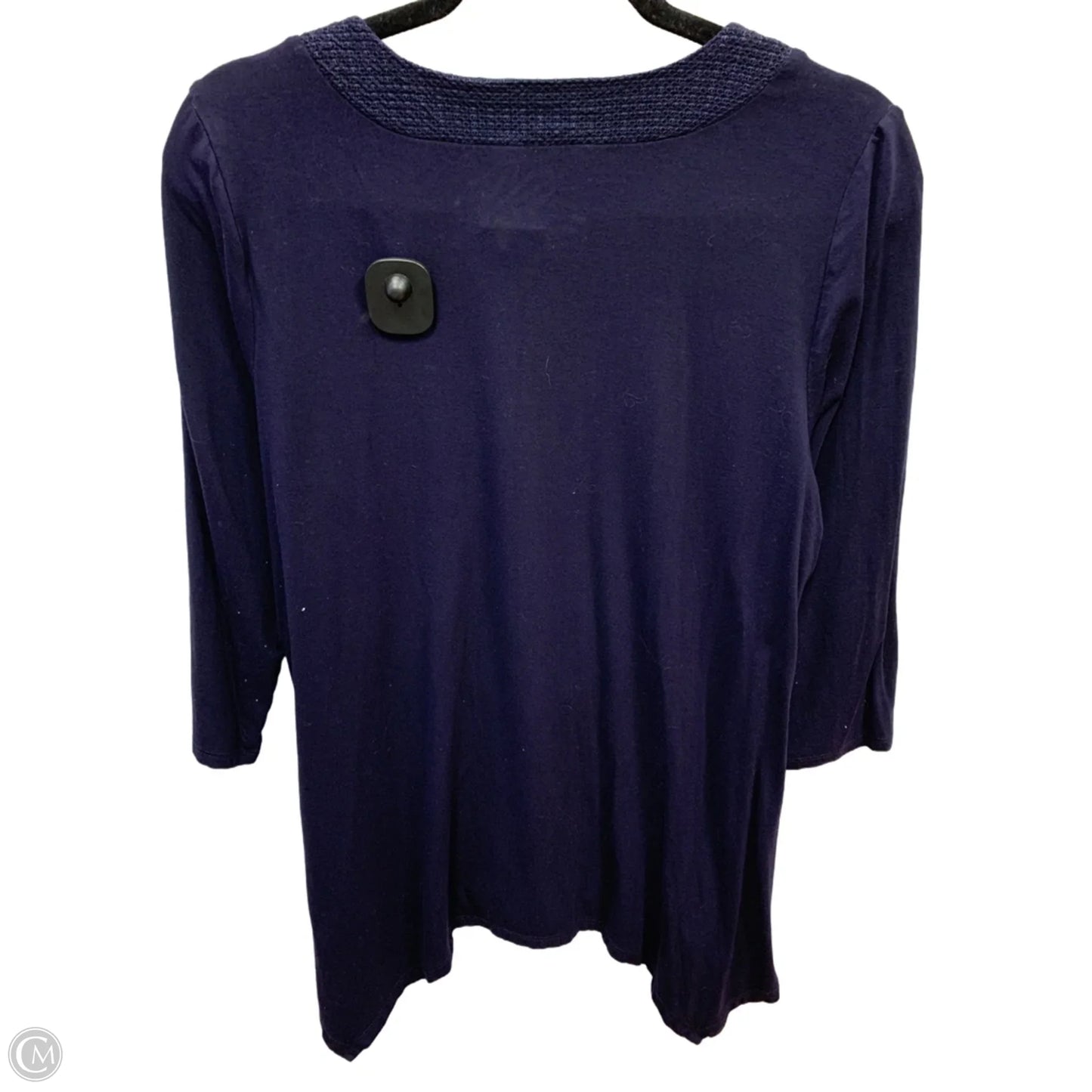 Top Long Sleeve By Adrianna Papell In Navy, Size: 1x