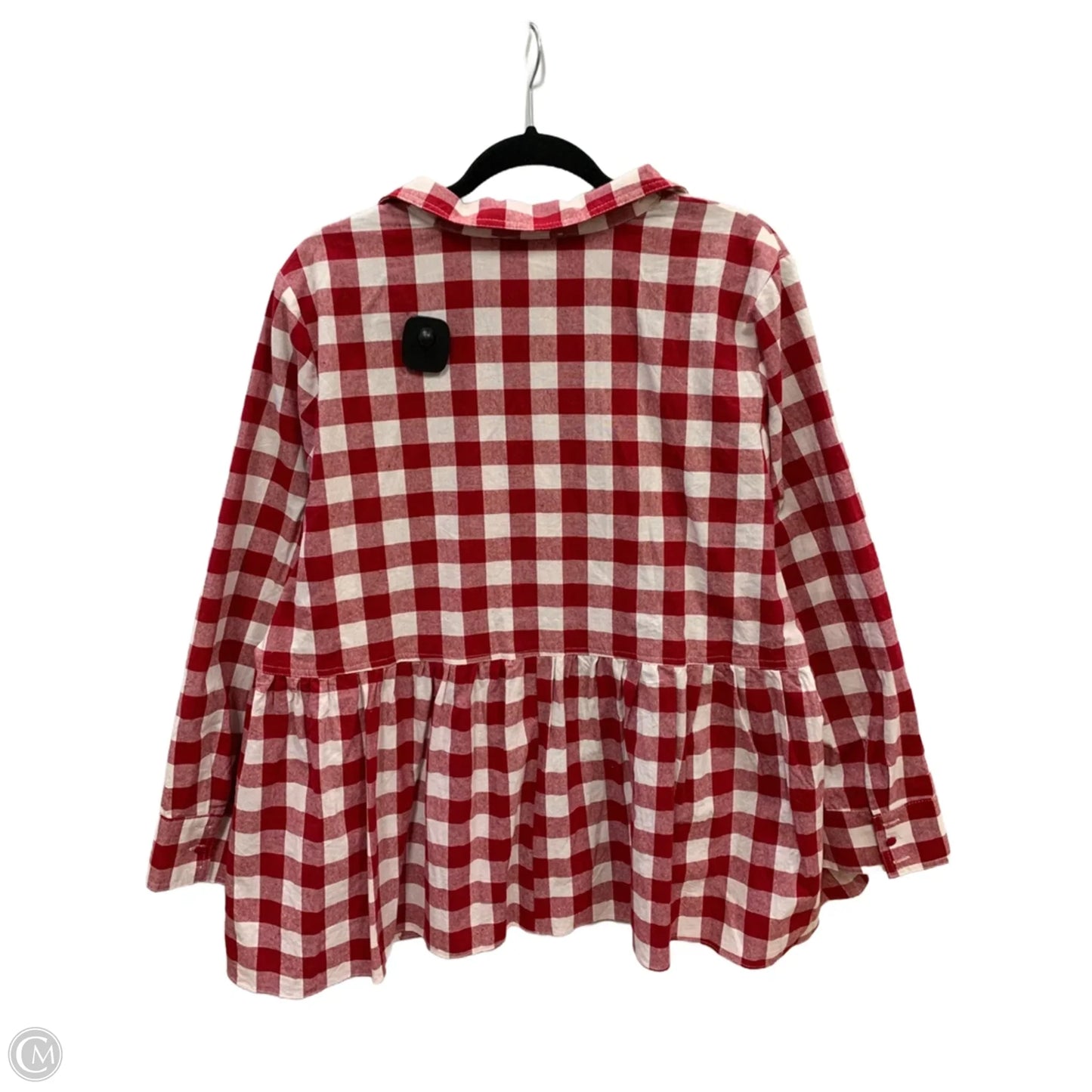 Top Long Sleeve By Pomander Place In Checkered Pattern, Size: Xxl