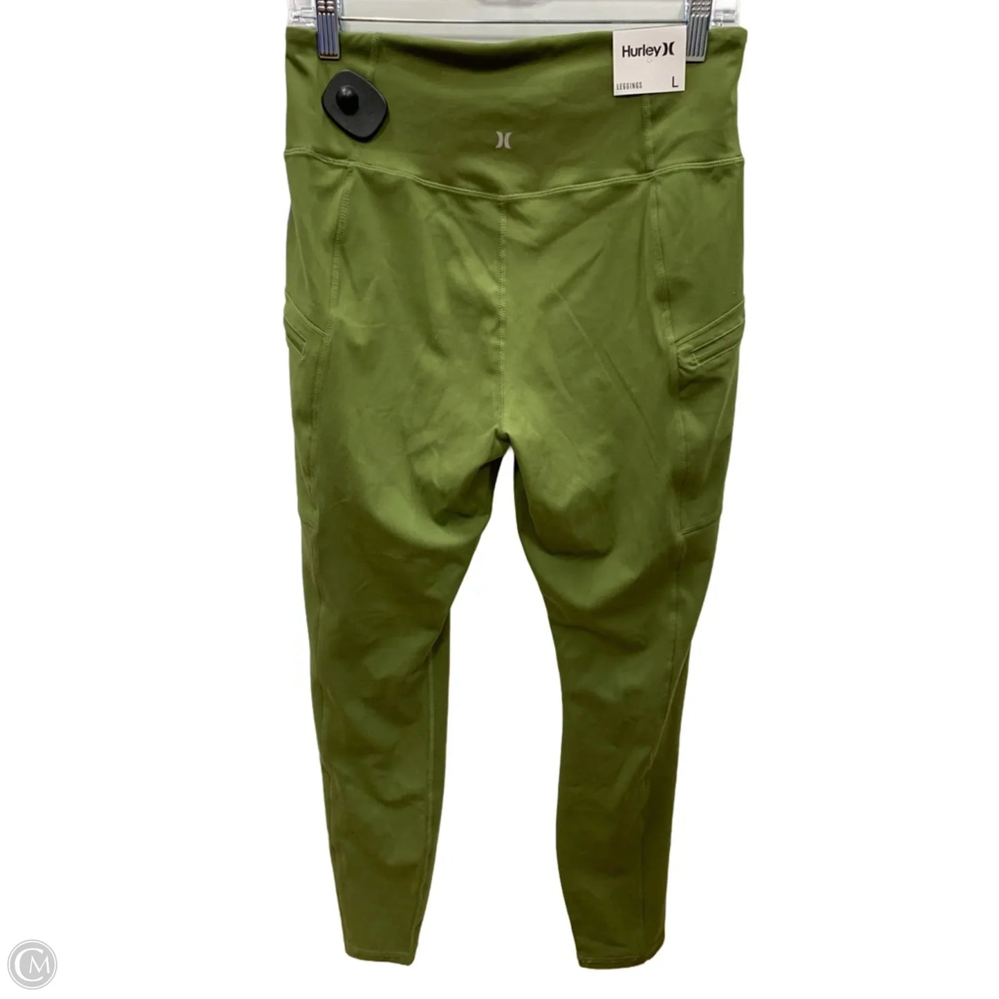 Athletic Leggings By Hurley In Green, Size: L