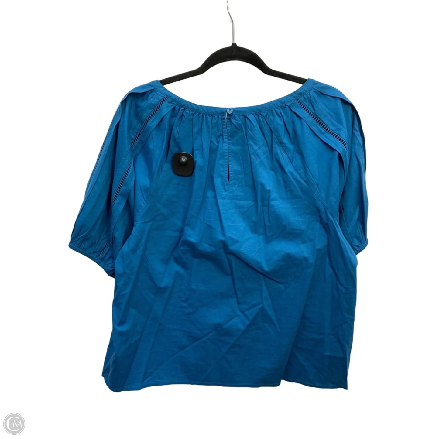 Top Short Sleeve By Loft In Teal, Size: L