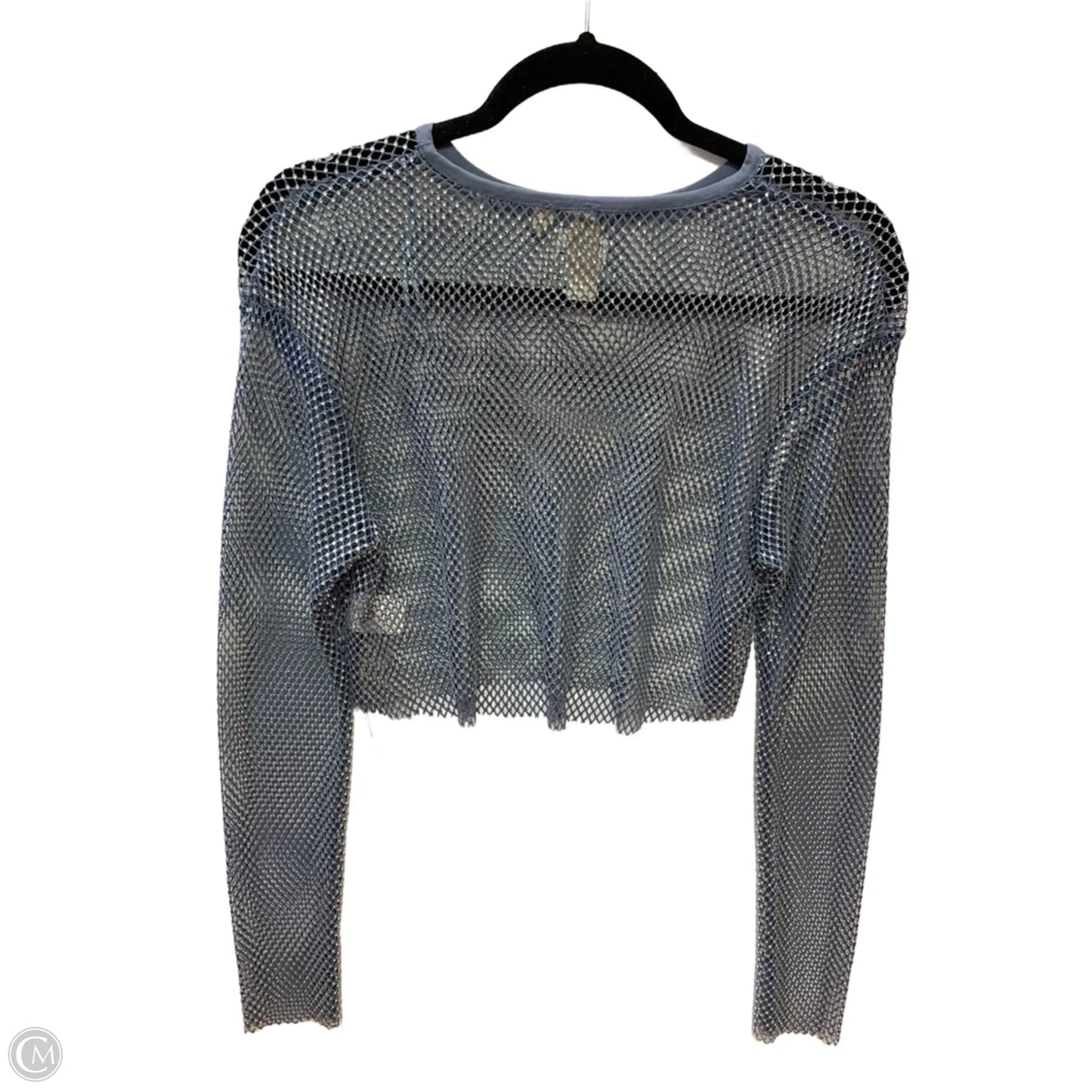 Top Long Sleeve By Dolan Left Coast In Blue & Silver, Size: Xs