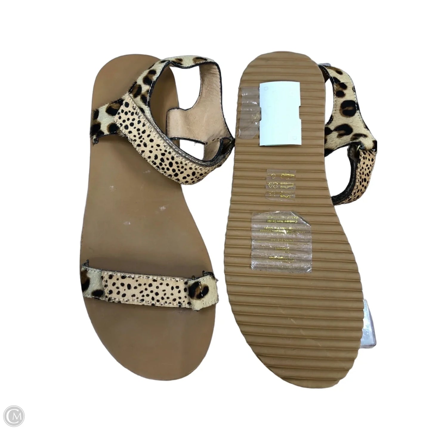 Sandals Flats By Madewell In Animal Print, Size: 9
