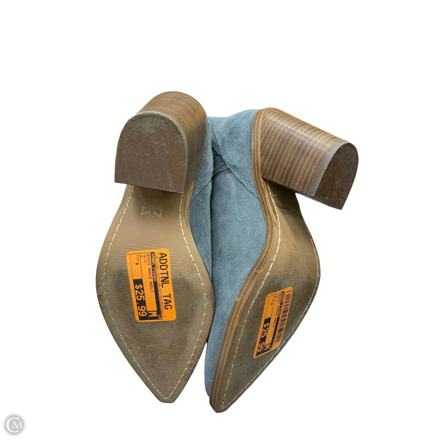 Boots Ankle Heels By Marc Fisher In Blue, Size: 8