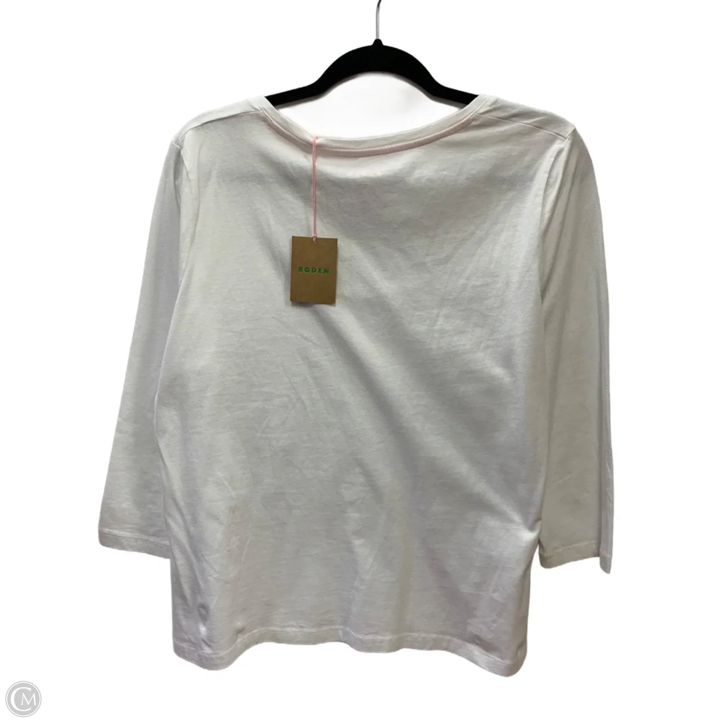 Top Long Sleeve Basic By Boden In White, Size: 14
