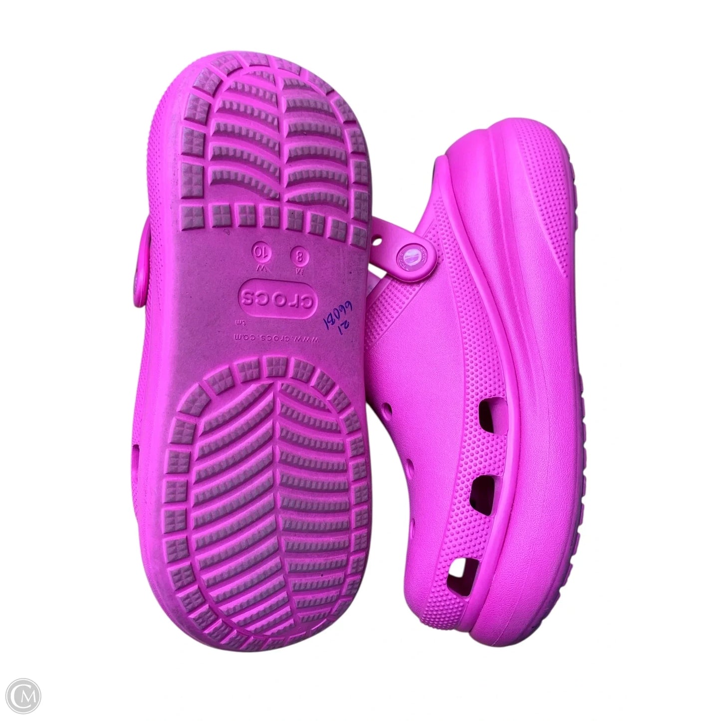 Shoes Flats By Crocs In Pink, Size: 10